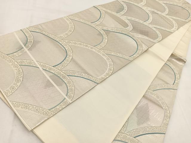 平和屋着物◎六通柄袋帯　プラチナ二重箔　有栖川　正絹　逸品　BAAW2138yc