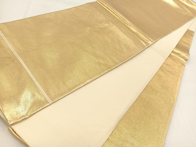 平和屋着物◎六通柄袋帯　金糸　正絹　逸品　BAAW2143yc
