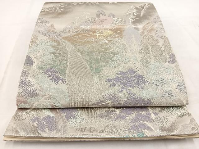 平和屋着物◎六通柄袋帯　唐織　清滝の四季　二重箔錦　正絹　逸品　BAAW2154yc