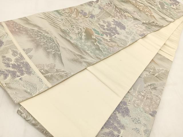 平和屋着物◎六通柄袋帯　唐織　清滝の四季　二重箔錦　正絹　逸品　BAAW2154yc