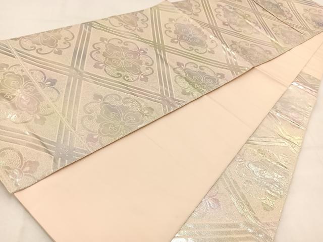 平和屋着物◎六通柄袋帯　天井業平華文　銀彩　やまと誂製　正絹　逸品　BAAW2164yc