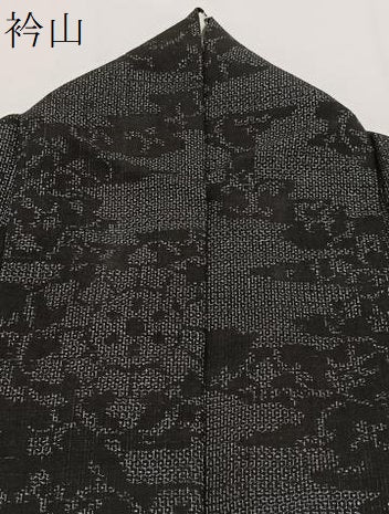 平和屋着物●結城紬 100亀甲 エ霞花文 正絹 逸品 BAAW2172yc