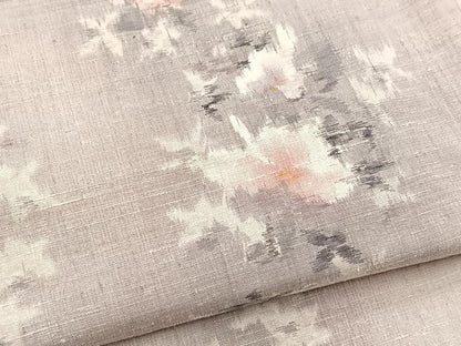 平和屋着物●小千谷紬 舞花文 正絹 逸品 BAAW2173yc