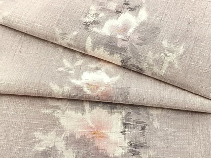平和屋着物●小千谷紬 舞花文 正絹 逸品 BAAW2173yc