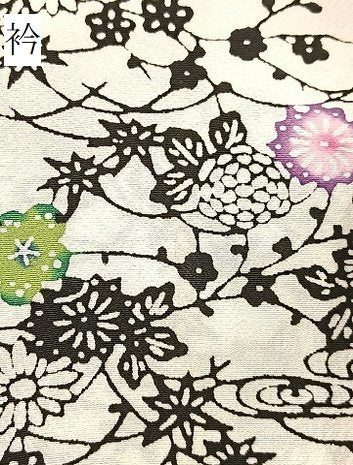 平和屋着物●紅型 小紋 流水花文 正絹 逸品 BAAW2184yc