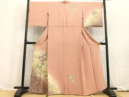 平和屋着物▽訪問着 単衣 辻が花 暈し染め 金彩 正絹 逸品 BAAW2187yc