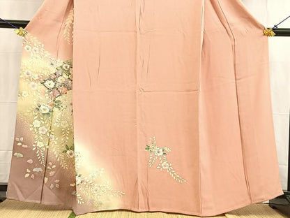 平和屋着物▽訪問着 単衣 辻が花 暈し染め 金彩 正絹 逸品 BAAW2187yc