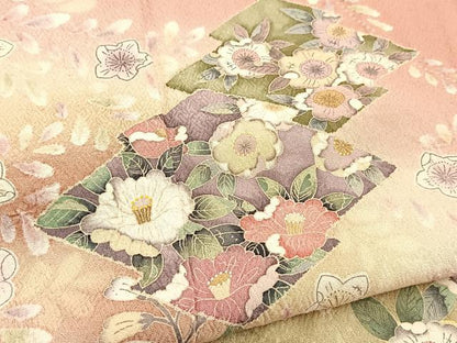 平和屋着物▽訪問着 単衣 辻が花 暈し染め 金彩 正絹 逸品 BAAW2187yc
