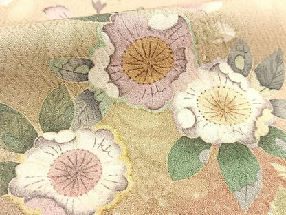 平和屋着物▽訪問着 単衣 辻が花 暈し染め 金彩 正絹 逸品 BAAW2187yc