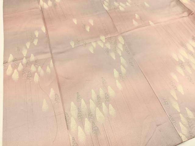 平和屋着物▽上質な小紋　単衣　樹林文　暈し染め　正絹　逸品　BAAW2190yc