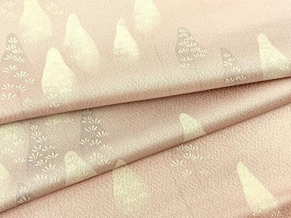 平和屋着物▽上質な小紋　単衣　樹林文　暈し染め　正絹　逸品　BAAW2190yc