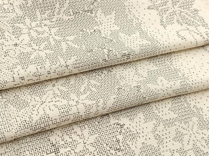 平和屋着物▽本塩沢 単衣 110亀甲 草花文 正絹 逸品 BAAW2195yc