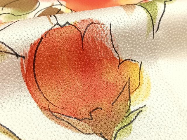 平和屋着物▽訪問着 単衣 手描き 草花文 正絹 逸品 BAAW2196yc