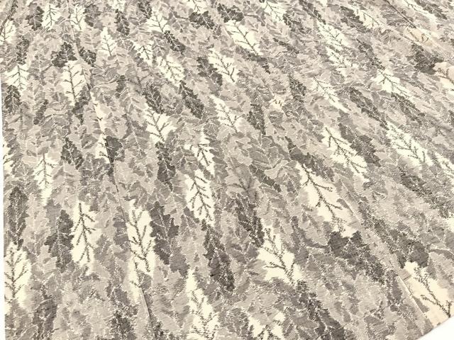 平和屋着物▽上質な紬 単衣 樹林文 正絹 逸品 BAAW2202yc