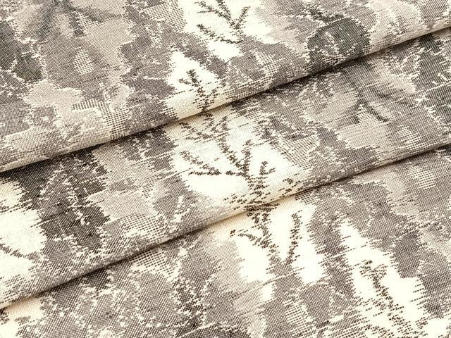 平和屋着物▽上質な紬 単衣 樹林文 正絹 逸品 BAAW2202yc