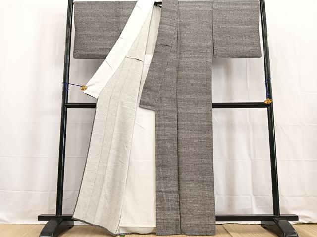 平和屋着物▽上質な小紋　単衣　霞文　正絹　逸品　BAAW2204yc