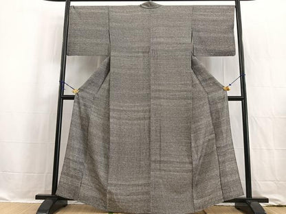 平和屋着物▽上質な小紋　単衣　霞文　正絹　逸品　BAAW2204yc