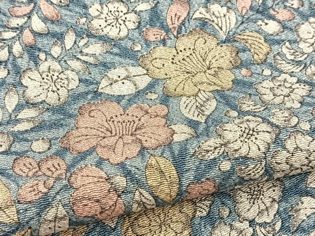 平和屋着物▽上質な小紋 単衣 辻が花 鬼しぼ縮緬 正絹 逸品 BAAW2206yc