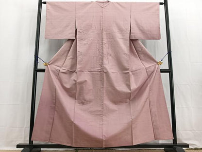 平和屋着物▽訪問着　単衣　紬地　霞文　正絹　逸品　BAAW2213yc