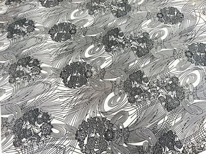 平和屋着物▽上質な小紋 単衣 型染め 飾花文 正絹 逸品 BAAW2214yc
