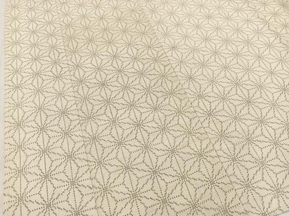 平和屋着物▽上質な紬 単衣 麻の葉文様 正絹 逸品 未使用 BAAW2219yc