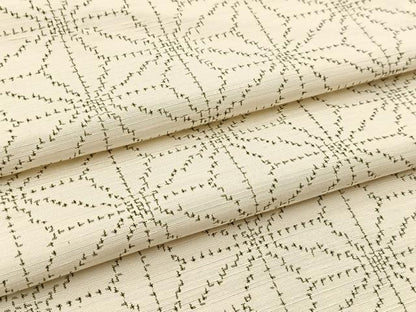 平和屋着物▽上質な紬 単衣 麻の葉文様 正絹 逸品 未使用 BAAW2219yc