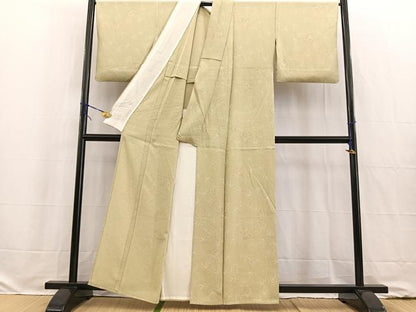 平和屋着物＊夏物　小紋　絽　舞花文　正絹　逸品　BAAW2221yc