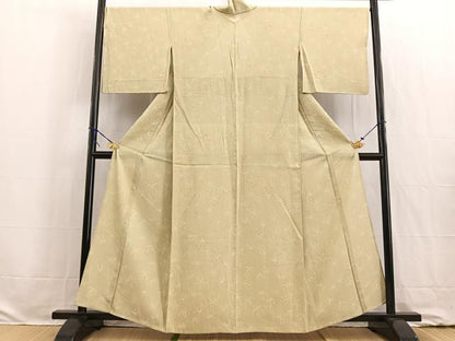 平和屋着物＊夏物　小紋　絽　舞花文　正絹　逸品　BAAW2221yc
