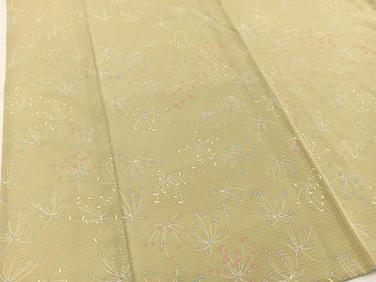 平和屋着物＊夏物　小紋　絽　舞花文　正絹　逸品　BAAW2221yc