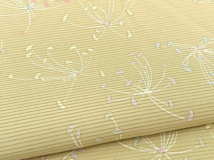 平和屋着物＊夏物　小紋　絽　舞花文　正絹　逸品　BAAW2221yc