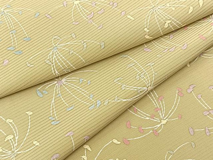 平和屋着物＊夏物　小紋　絽　舞花文　正絹　逸品　BAAW2221yc