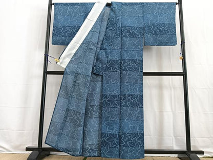 平和屋着物＊夏物 小紋 絽 楓花文 正絹 逸品 BAAW2226yc