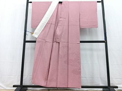 平和屋着物＊夏物 無地絵羽訪問着 雲取り花紋紗 石竹色 正絹 逸品 BAAW2229yc