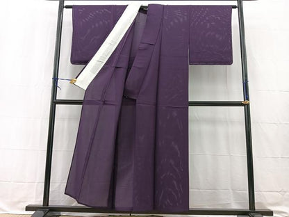 平和屋着物＊夏物 色無地 絽 葡萄色 正絹 逸品 未使用 BAAW2230yc