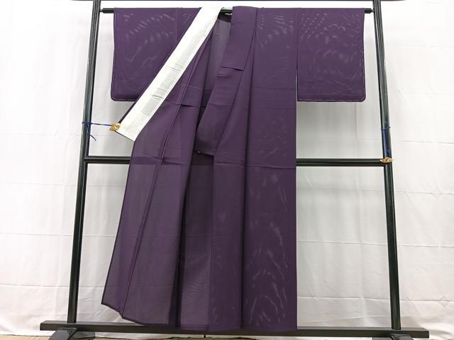 平和屋着物＊夏物 色無地 絽 葡萄色 正絹 逸品 未使用 BAAW2230yc
