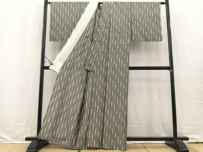 平和屋着物＊夏物 紗紬 変わり縞 逸品 BAAW2232yc