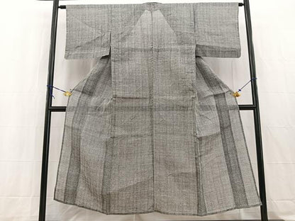 平和屋着物＊夏物 小千谷ちぢみ 幾何学文様 麻 逸品 BAAW2233yc