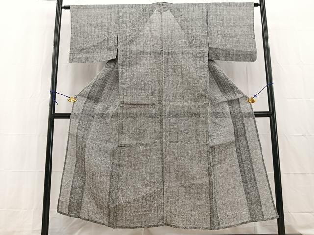 平和屋着物＊夏物 小千谷ちぢみ 幾何学文様 麻 逸品 BAAW2233yc
