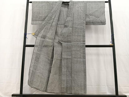 平和屋着物＊夏物 小千谷ちぢみ 幾何学文様 麻 逸品 BAAW2233yc