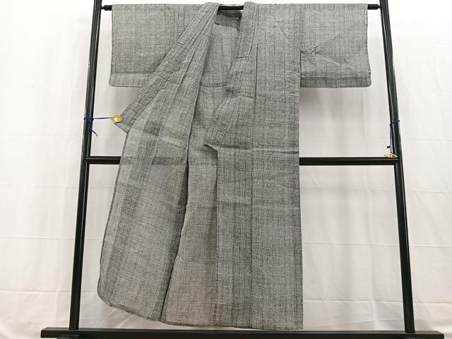 平和屋着物＊夏物 小千谷ちぢみ 幾何学文様 麻 逸品 BAAW2233yc