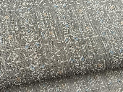 平和屋着物＊夏物 小千谷ちぢみ 幾何学文様 麻 逸品 BAAW2233yc