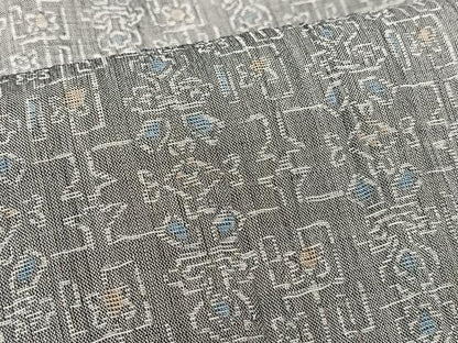 平和屋着物＊夏物 小千谷ちぢみ 幾何学文様 麻 逸品 BAAW2233yc