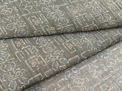 平和屋着物＊夏物 小千谷ちぢみ 幾何学文様 麻 逸品 BAAW2233yc
