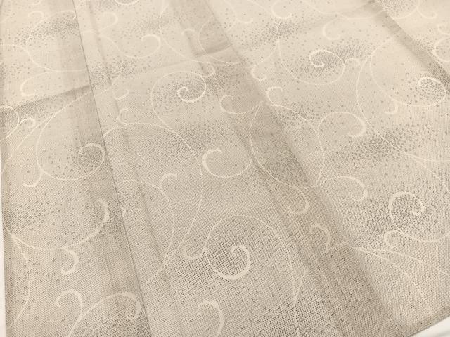 平和屋着物＊夏物 本場大島紬 夏大島 白大島 9マルキ 唐草文 正絹 逸品 未使用 BAAW2235yc