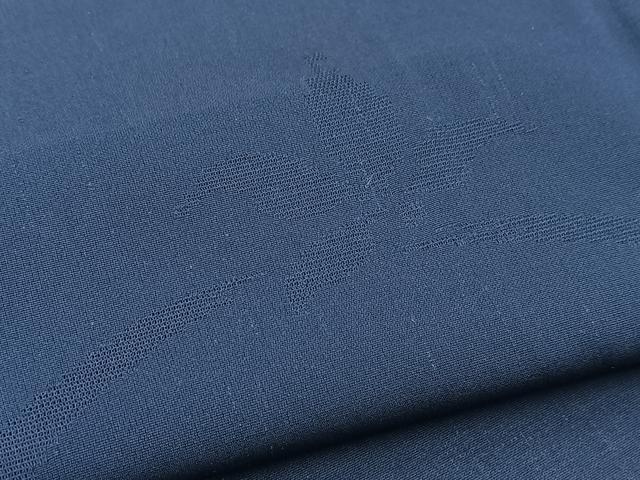 平和屋着物＊夏物　色無地　草花紋紗　鉄紺色　正絹　逸品　未使用　BAAW2239yc