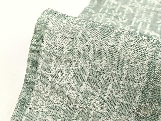 平和屋着物＊夏物　小千谷ちぢみ　笹竹文　麻　逸品　BAAW2244yc