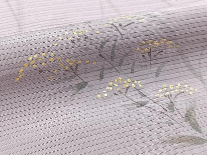 平和屋着物＊夏物 訪問着 絽 手描き 草花文 金彩 正絹 逸品 BAAW2246yc