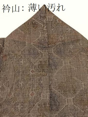 平和屋着物■上質な紬　向かい動物花文　正絹　逸品　BAAW2247yc