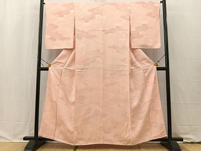 平和屋着物■上質な小紋 地紋起こし エ霞文 正絹 逸品 BAAW2248yc