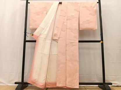 平和屋着物■上質な小紋 地紋起こし エ霞文 正絹 逸品 BAAW2248yc